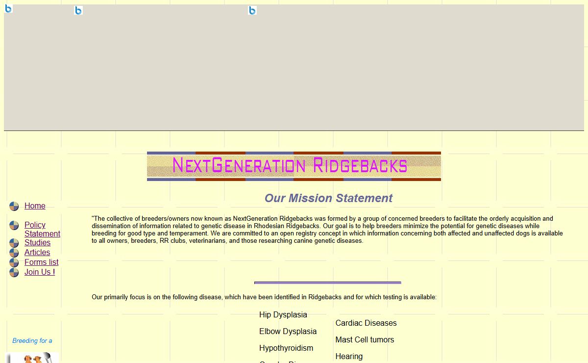 NextGeneration Ridgebacks