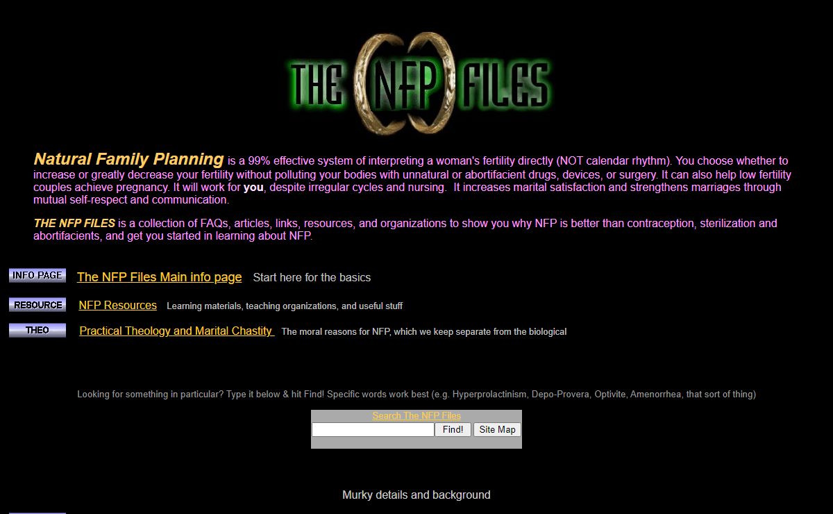 Natural Family Planning info