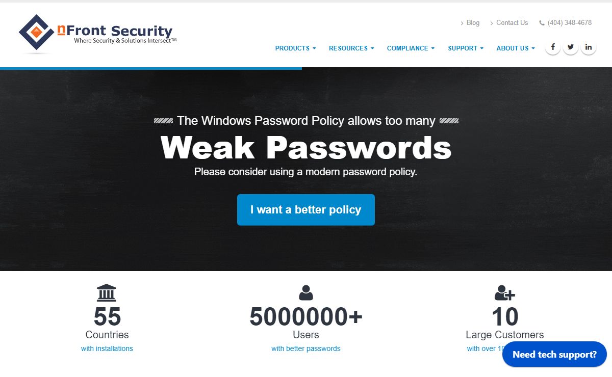 nFront Security | Home of nFront Password Filter