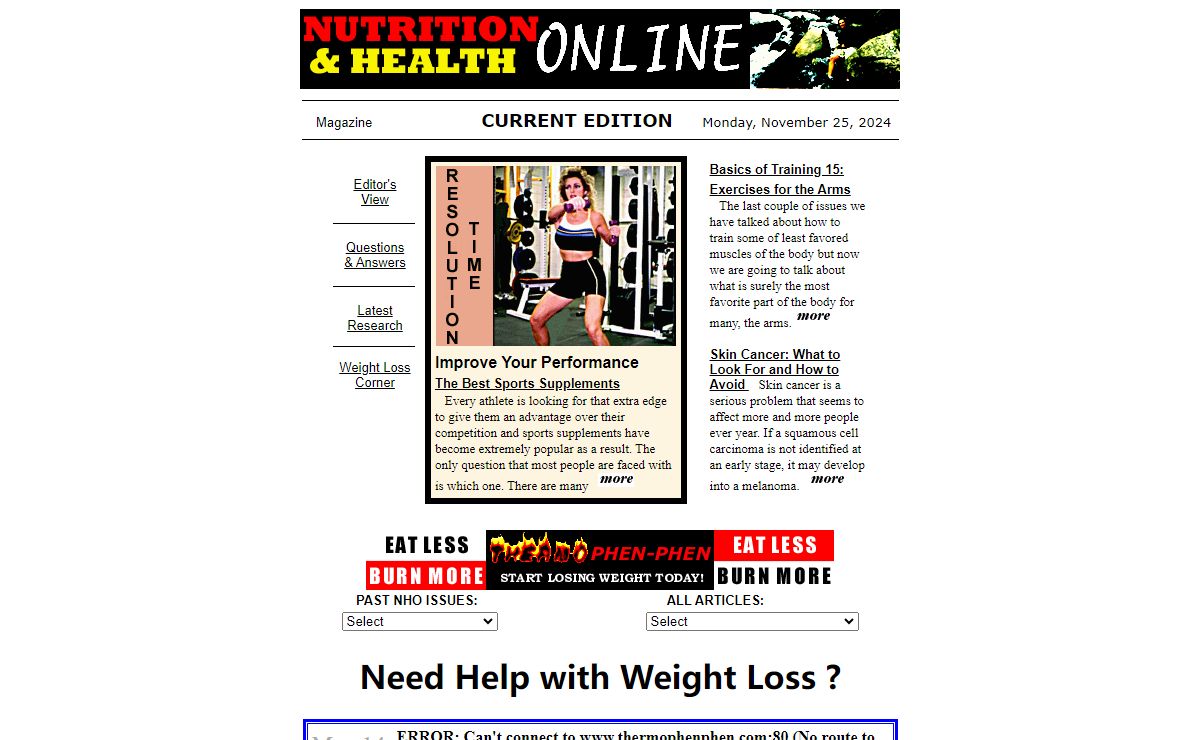 Nutrition & Health OnLine Magazine