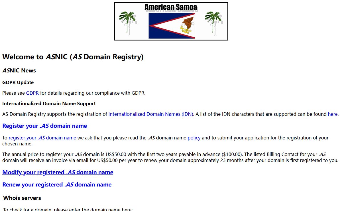 AS Domain Registry