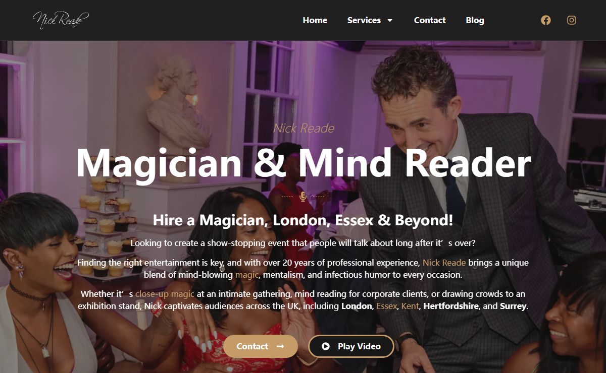 1st Magician & Mind Reader in London For Your Events|Nick Reade