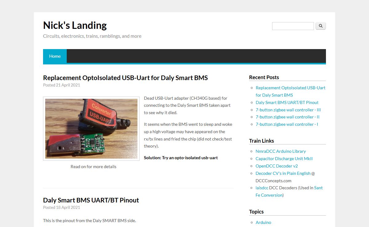 Nick's Landing | Circuits, electronics, trains, ramblings, and more