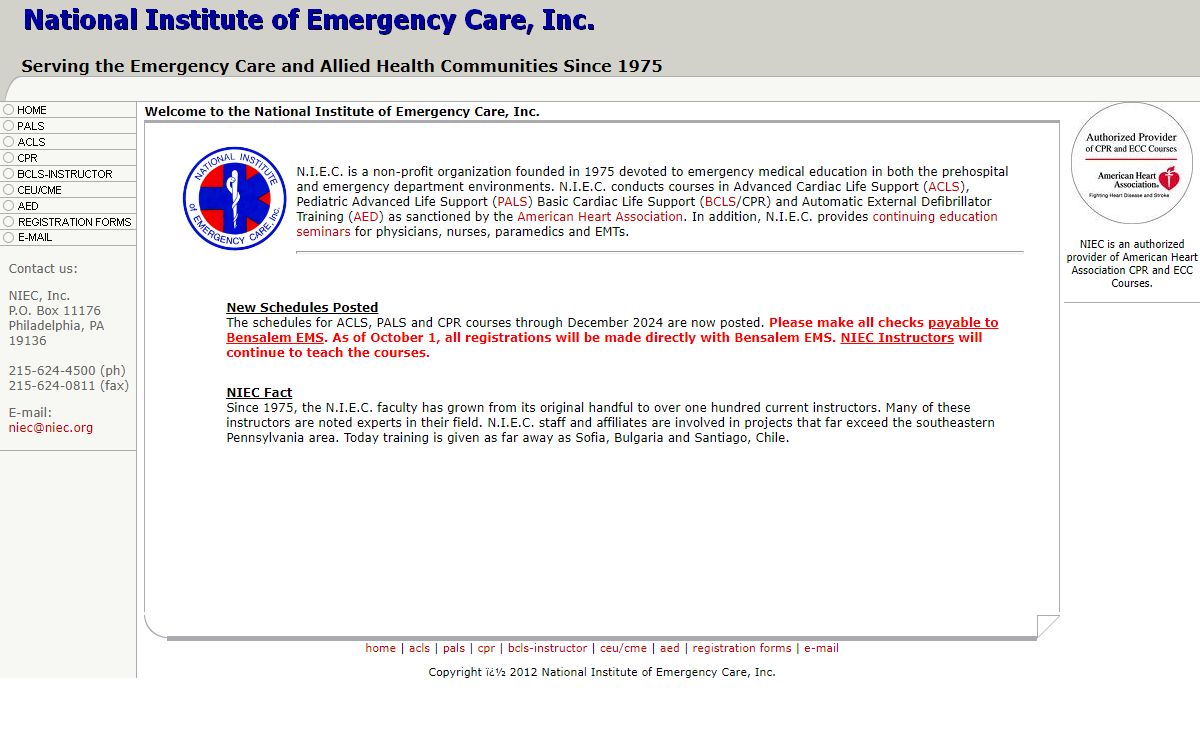 National Institute of Emergency Care, Inc.