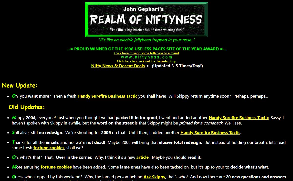 The Realm of Niftyness: It's time-wasting fun!