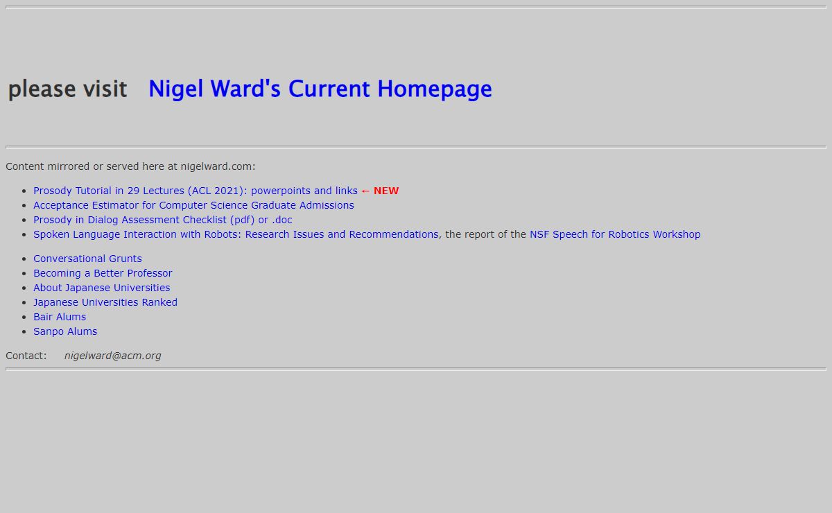 Nigel Ward: Home Page
