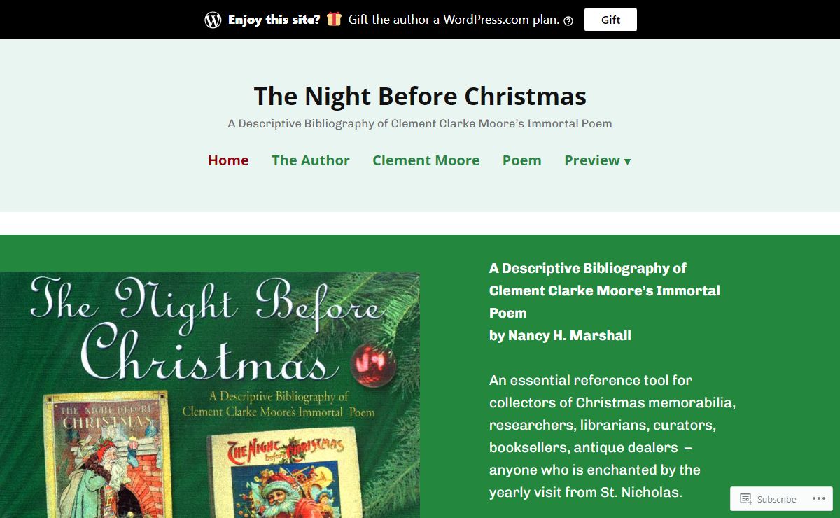 The Night Before Christmas – A Descriptive Bibliography of Clement Clarke Moore’s Immortal Poem