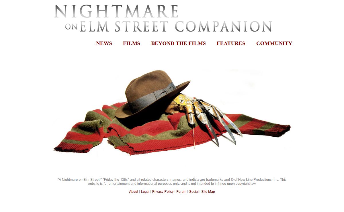 NIGHTMARE ON ELM STREET COMPANION — ULTIMATE ONLINE RESOURCE TO HORROR SERIES A NIGHTMARE ON ELM STREET
