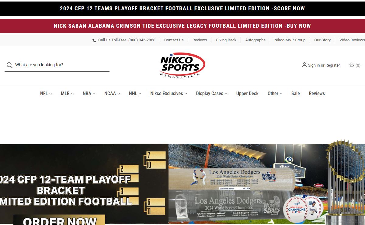 Nikco Sports Memorabilia and Sports Collectibles