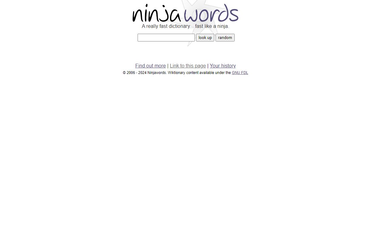 Ninjawords - a really fast dictionary