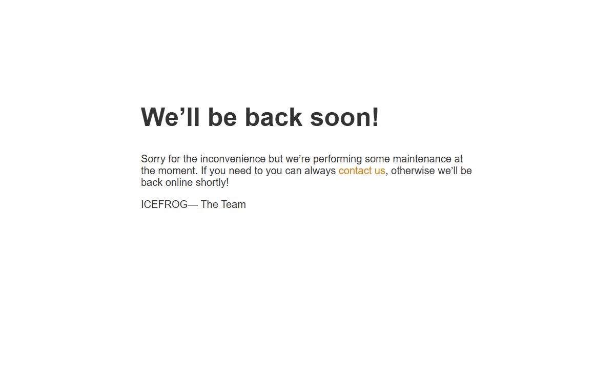 Site Maintenance