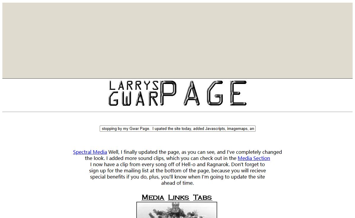 Larry's Gwar Page