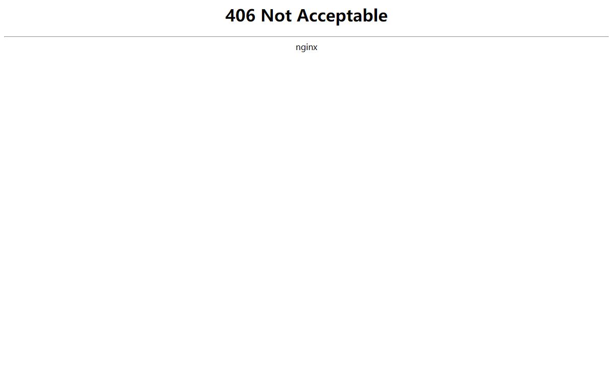 406 Not Acceptable