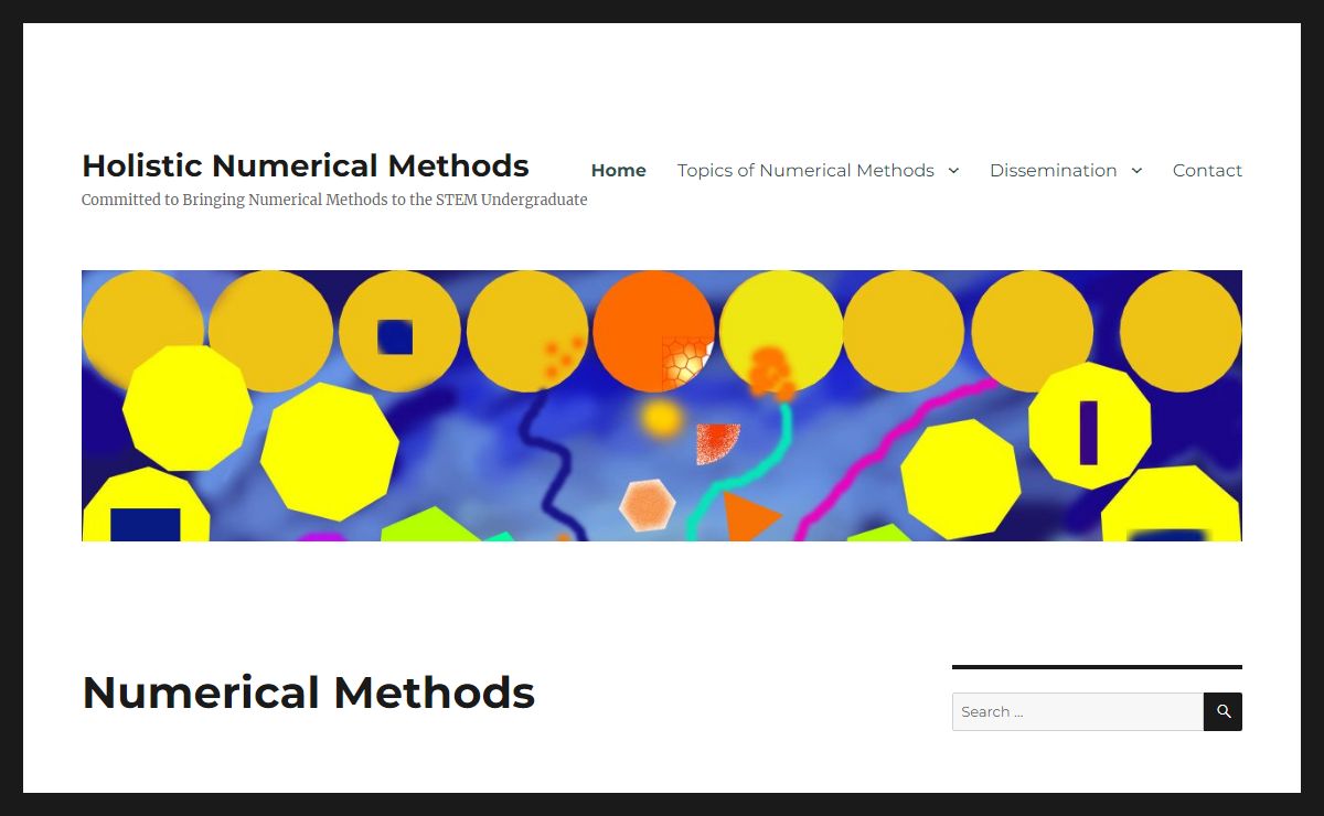 Holistic Numerical Methods – Committed to Bringing Numerical Methods to the STEM Undergraduate