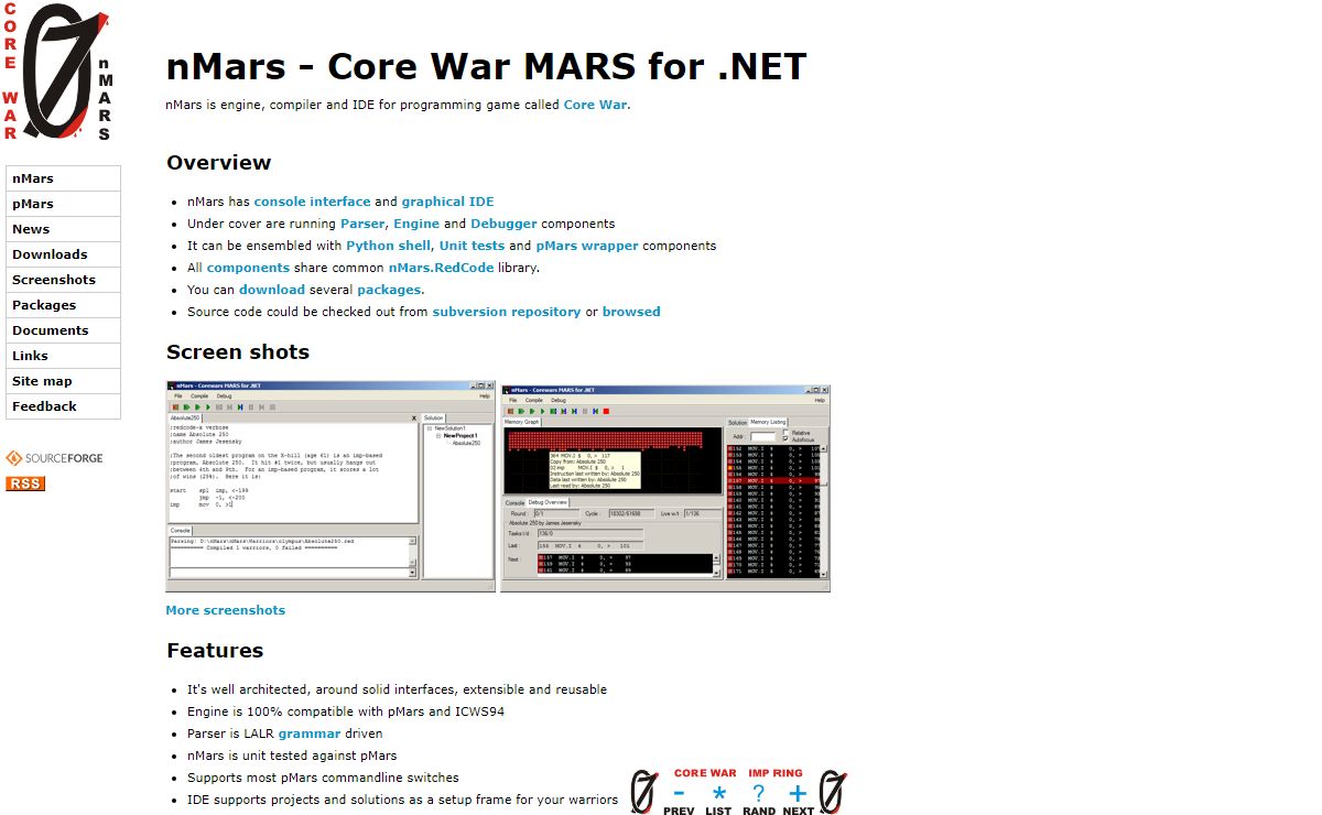 nMars - Core War MARS for .NET