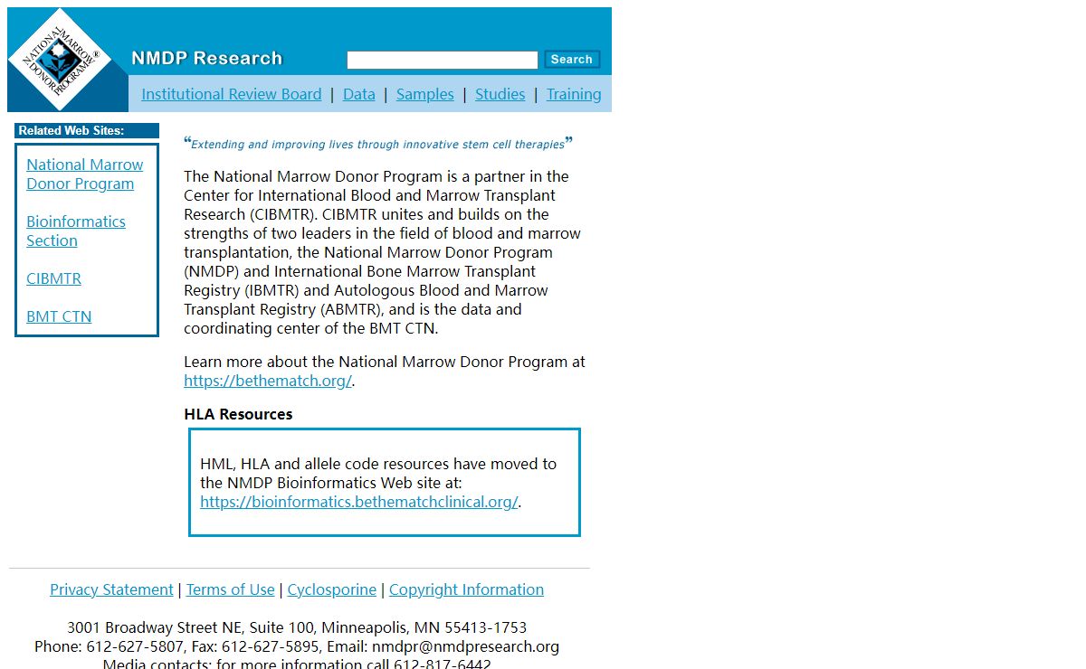 National Marrow Donor Program Research