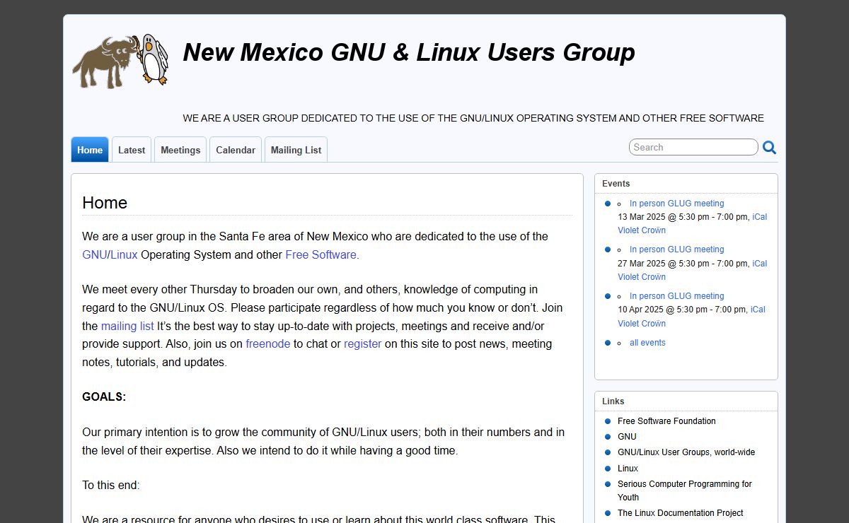 New Mexico GNU & Linux User Group – We are a user group dedicated to the use of the GNU/Linux Operating System and other Free Software