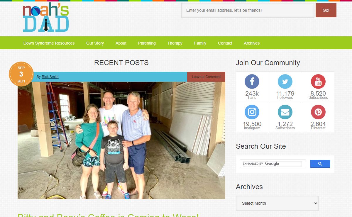 Noah's Dad: A Blog About Down Syndrome With Videos And Pictures
