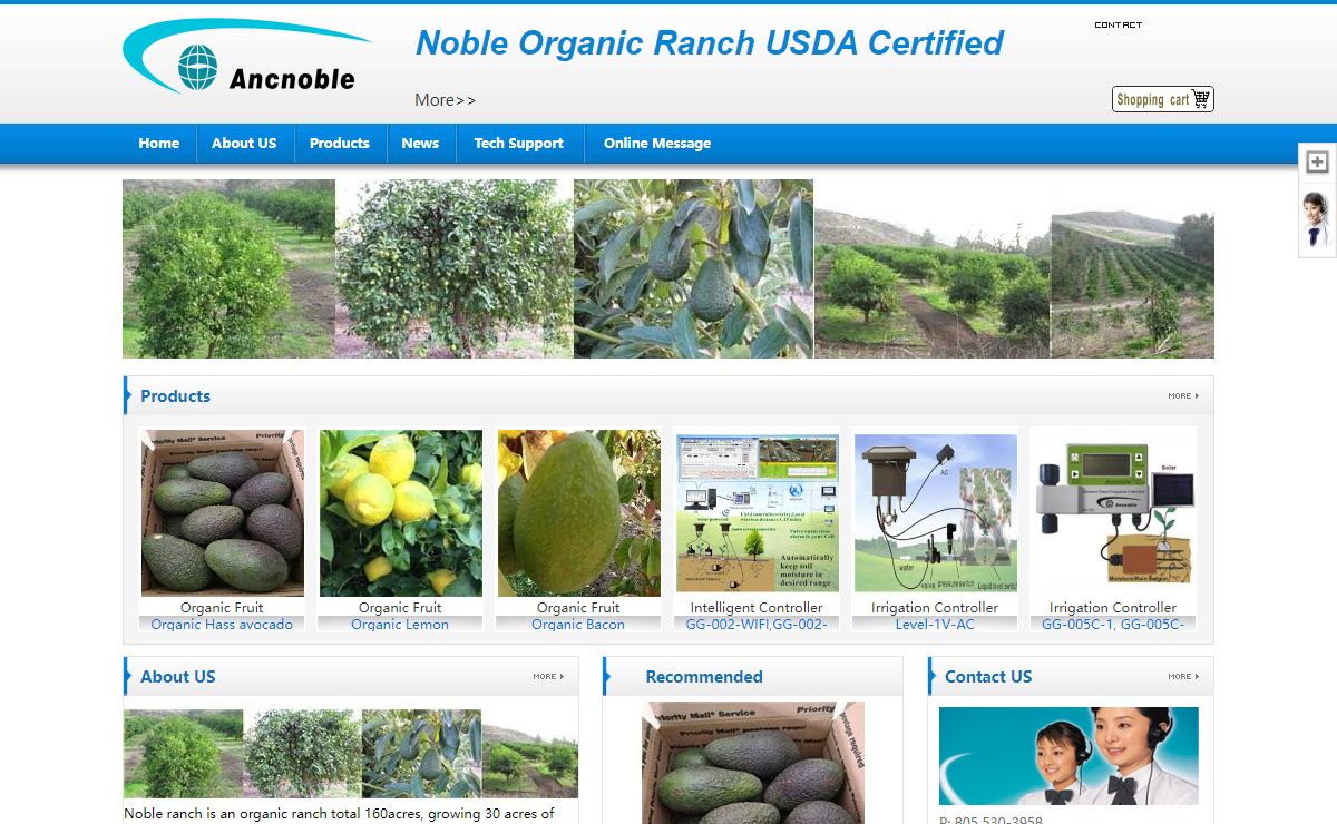 Organic Avocado|Organic Lemon|Noble Ranch.