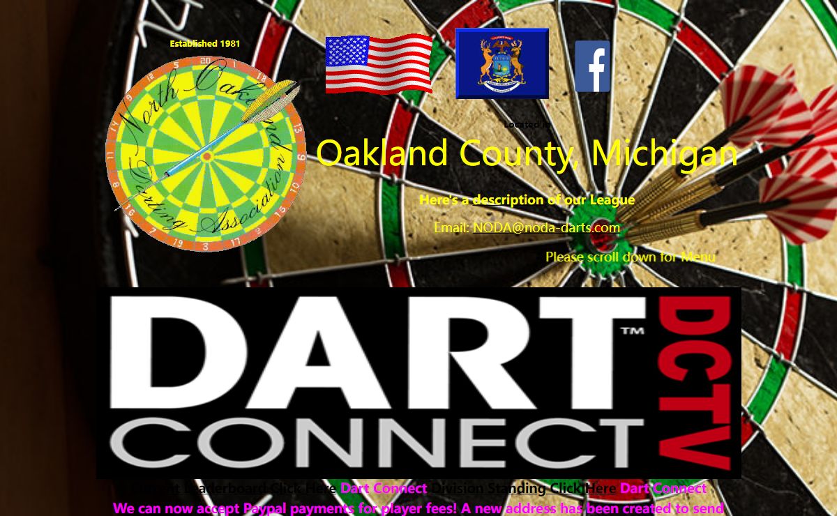 North Oakland Darting Assoc.-Steel Tipped Dart League, Michigan