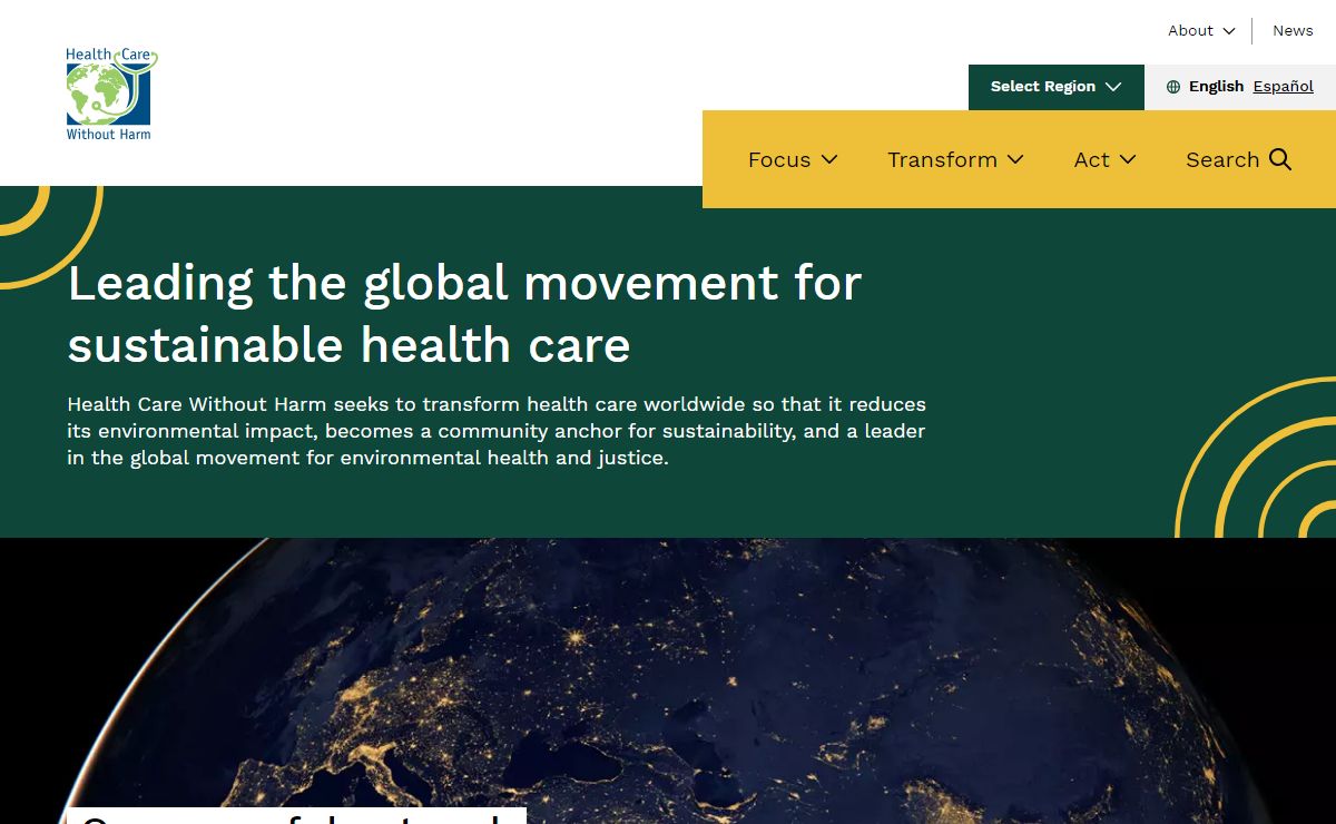 Main Home Page | Health Care Without Harm (Main)
