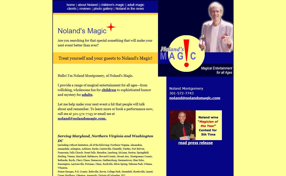 Noland's Magic - Professional magician performing in Washington DC, Maryland, Virginia.