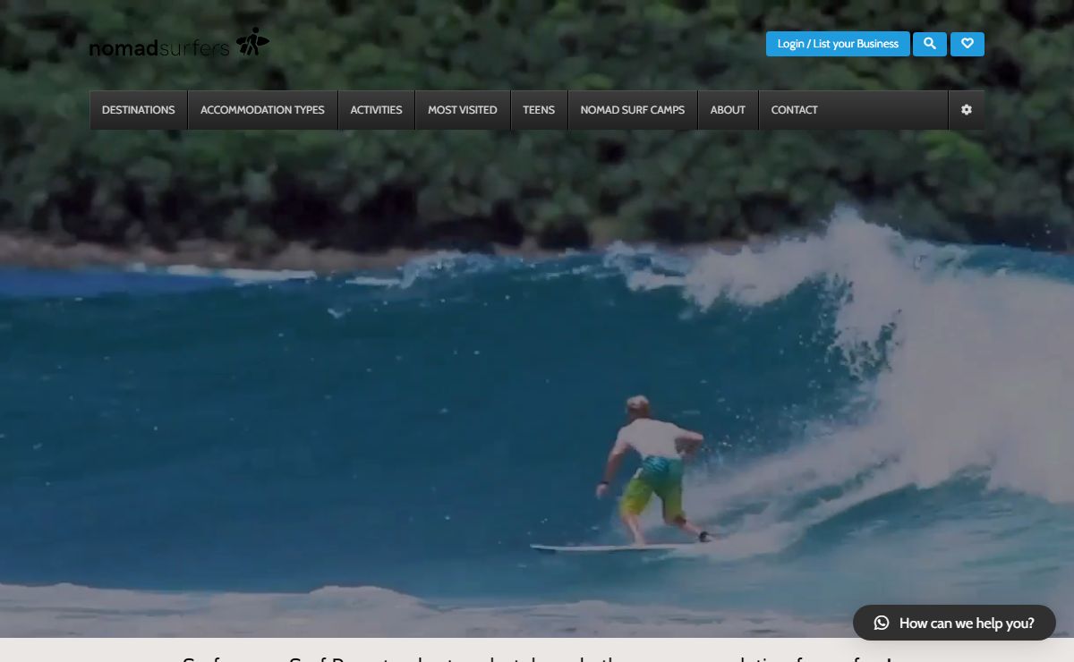 Nomad Surfers - Best Surf Camps, Surf Resorts and Surf Charters - Best Prices | Nomad Surfers