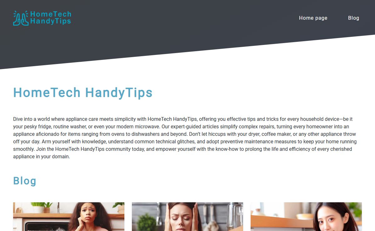 HomeTech HandyTips: Expert Appliance Maintenance & Repair Guidance