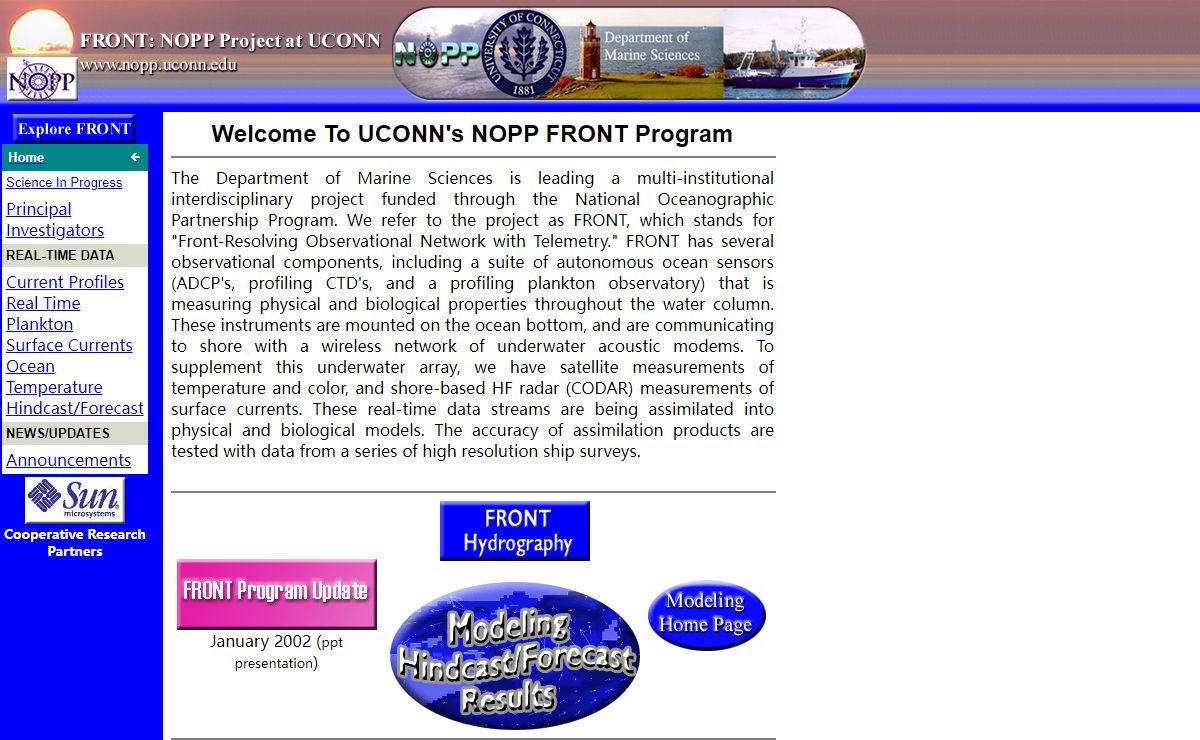 Welcome to FRONT: NOPP Project at UCONN