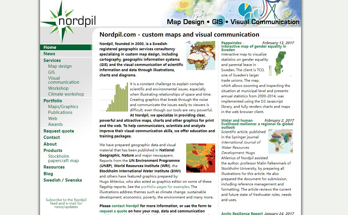 Nordpil.com - custom maps and visual communication