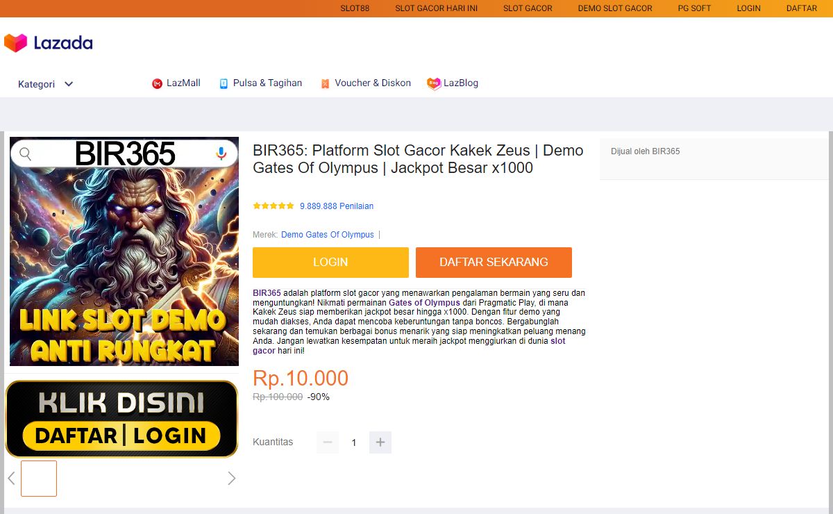 BIR365: Platform Slot Gacor Kakek Zeus | Demo Gates Of Olympus | Jackpot Besar x1000