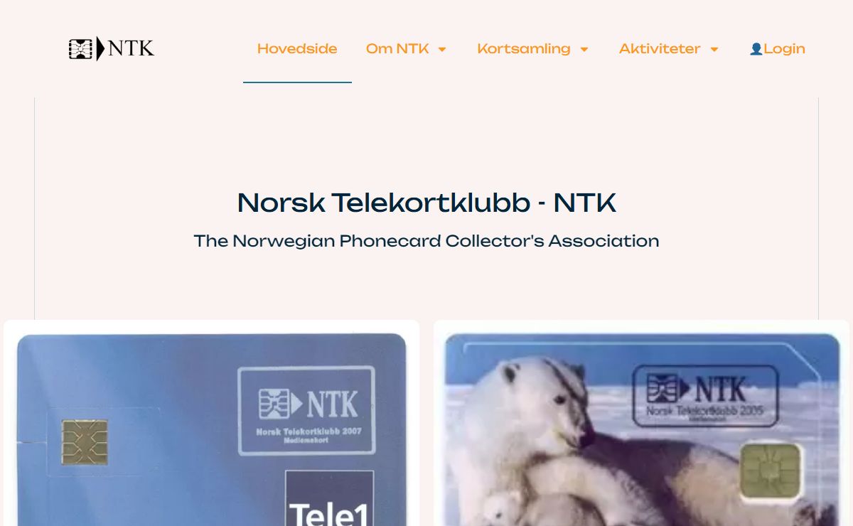 Norsk Telekortklubb – NTK – The Norwegian Phonecard Collector's Association