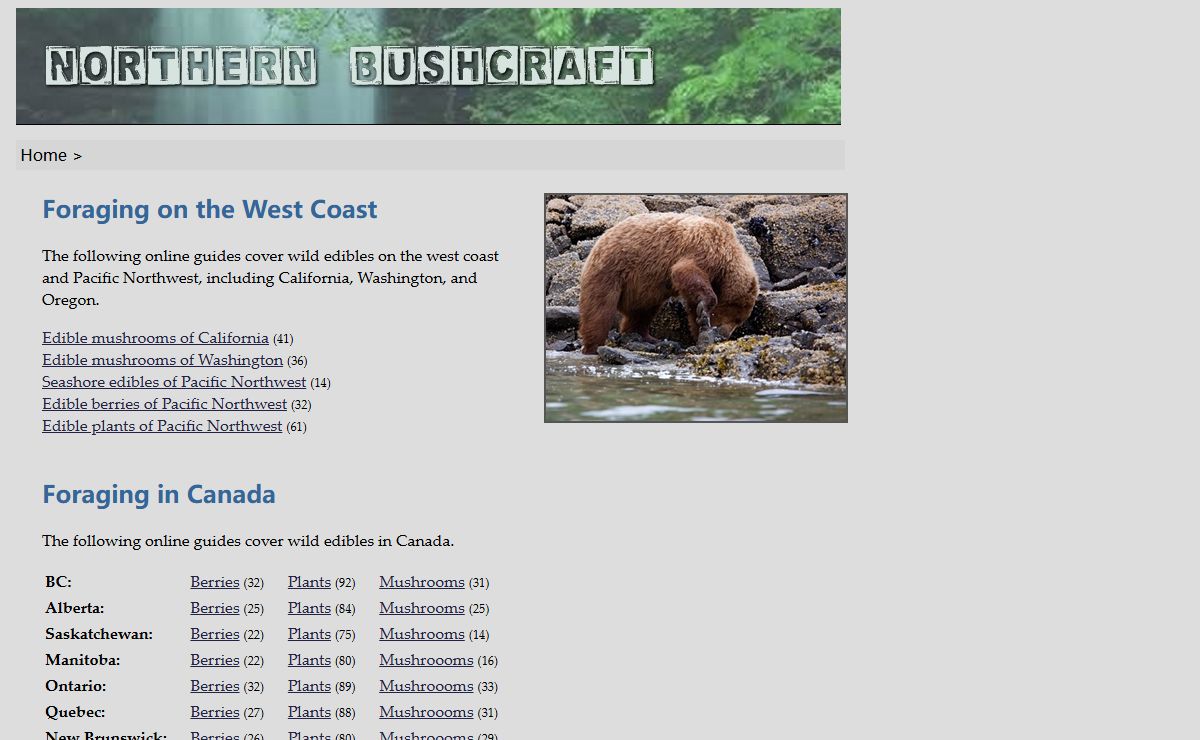 Northern Bushcraft - Foraging in the Pacific Northwest and Canada