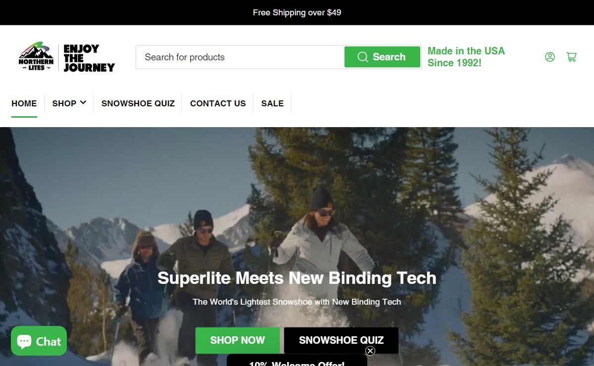 World's Lightest Snowshoes – Northern Lites Outdoors