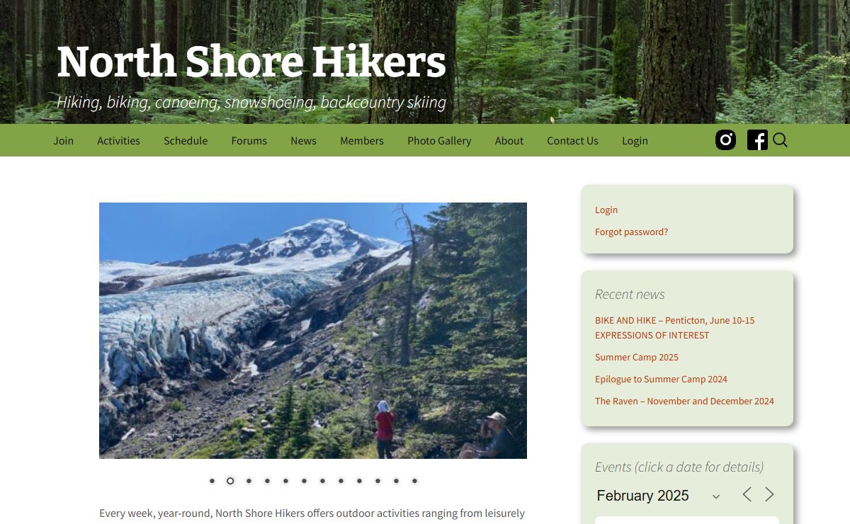 North Shore Hikers | Hiking, biking, canoeing, snowshoeing, backcountry skiing