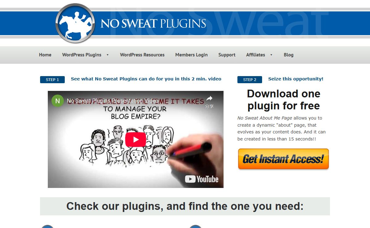 No Sweat Plugins: the best wordpress plugins to manage you blog empire.