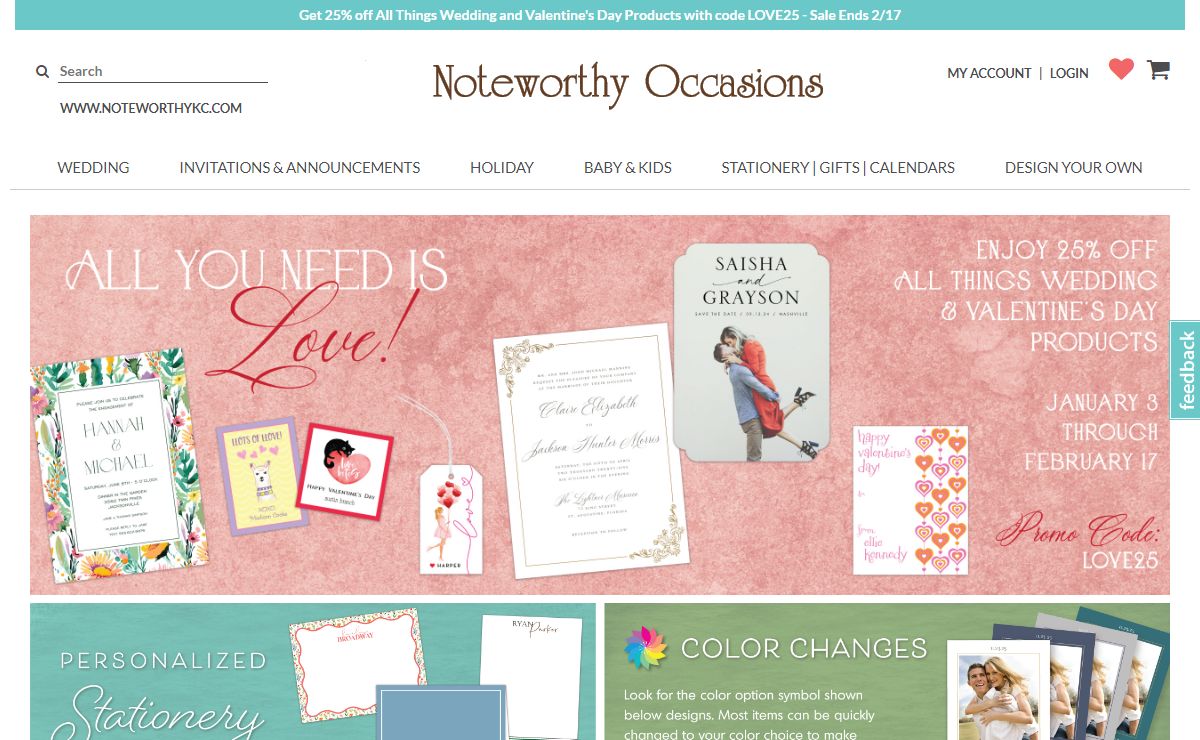 Noteworthy Occasions - Invitations, Announcements, Holiday Cards & More