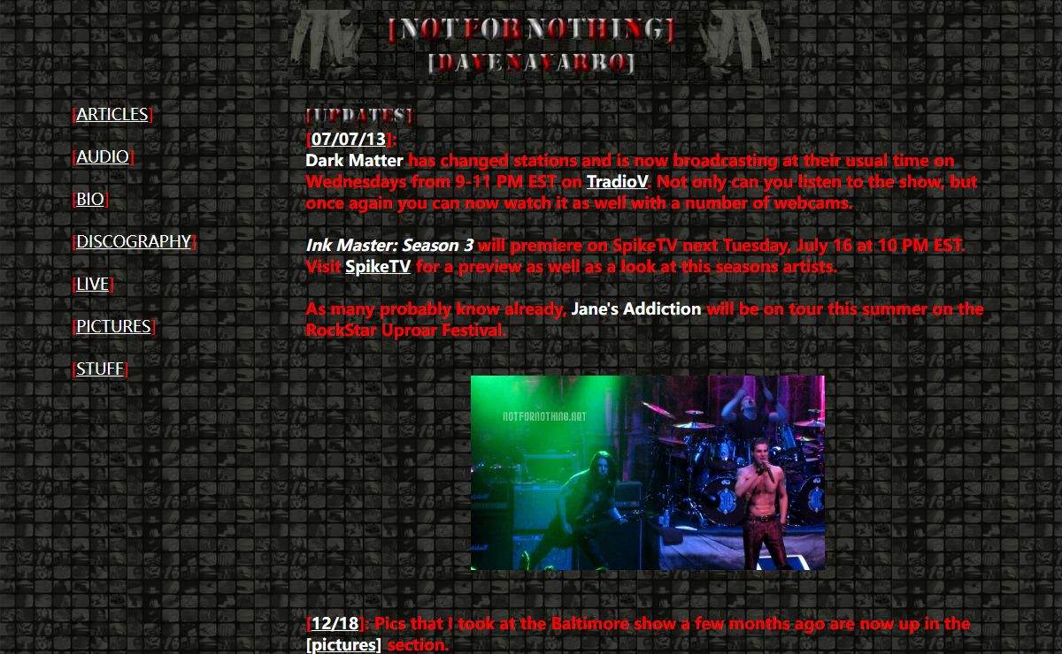NotForNothing.net - Dave Navarro