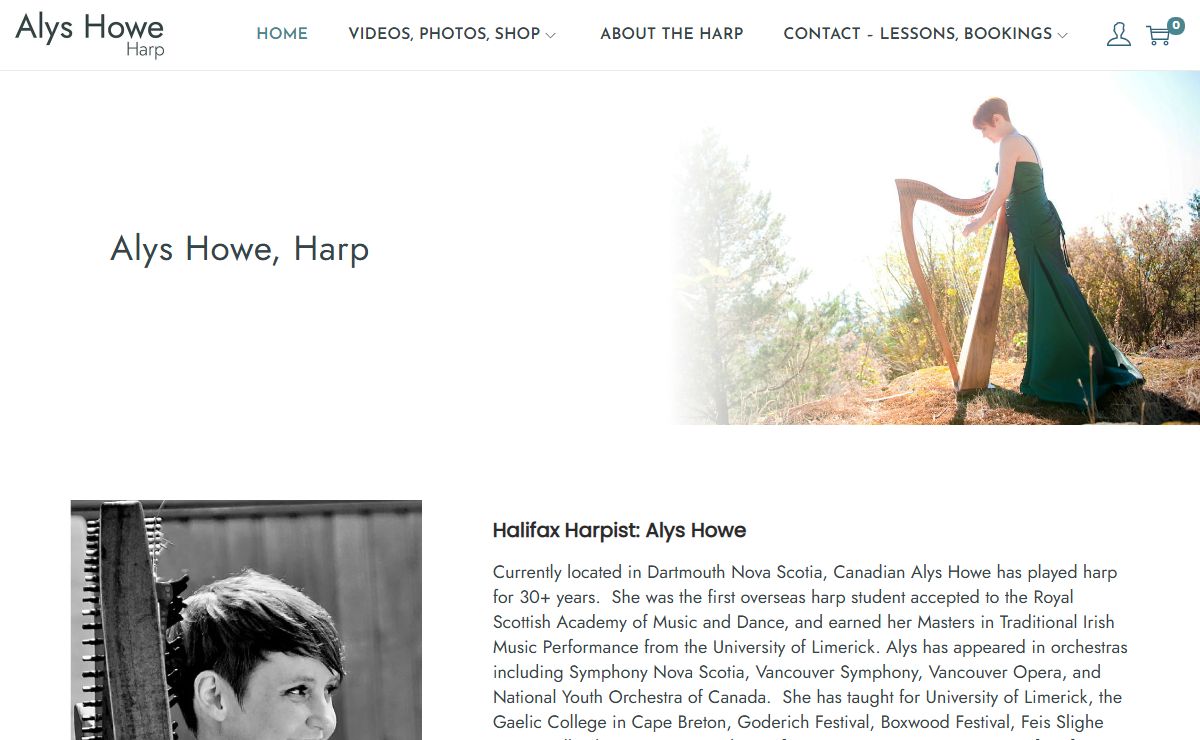 Wedding Harpist Halifax - Nova Scotia Harpist | Alys Howe