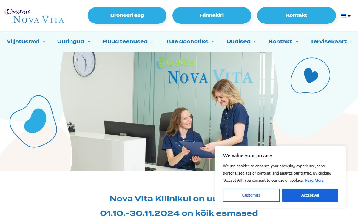 Esilehekülg - Nova Vita Klinik