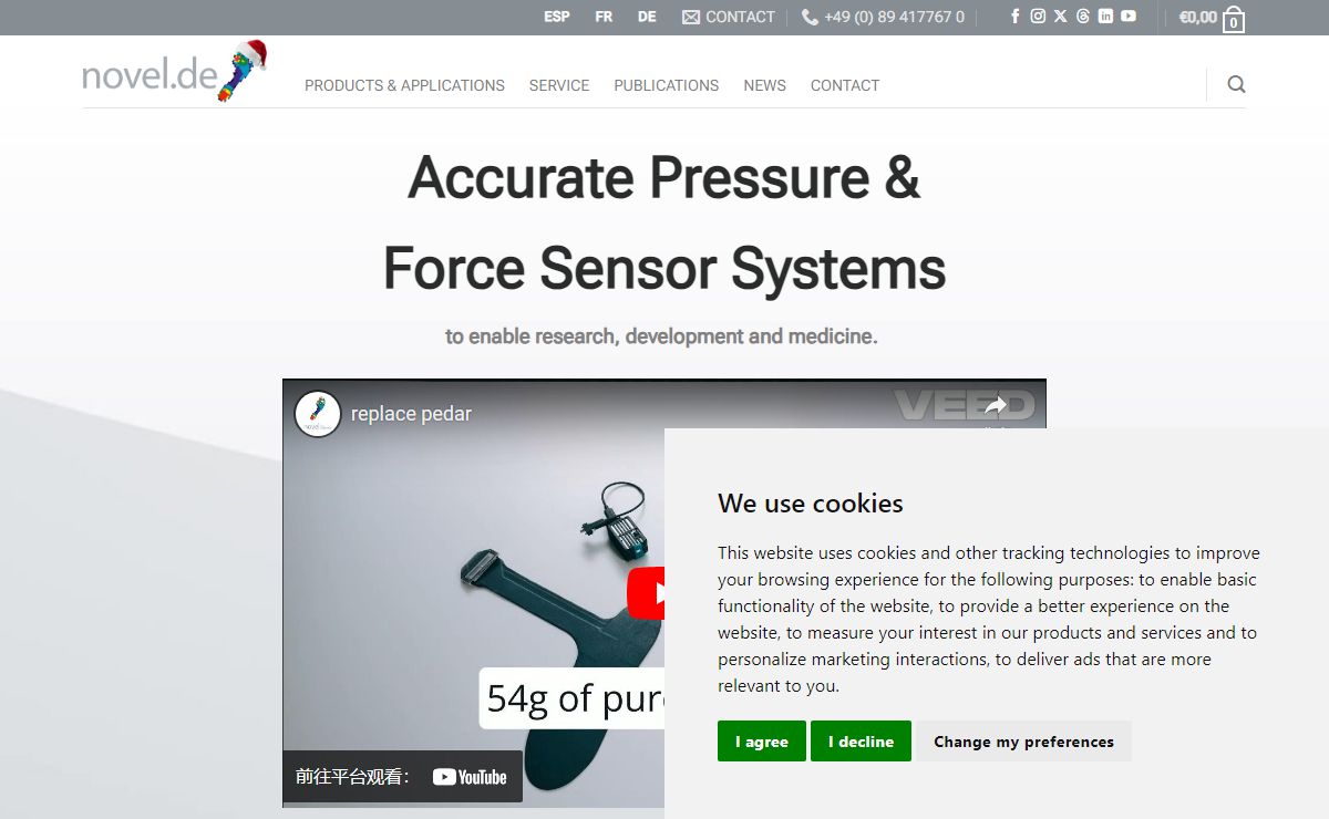 Accurate pressure and force sensors | novel.de
