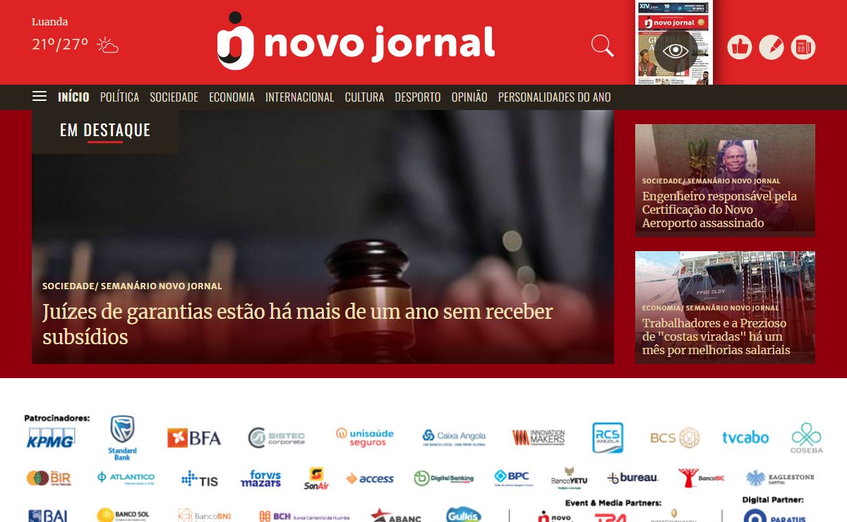 Novo Jornal | Notícias de Angola e do Mundo, Opinião e Multimédia