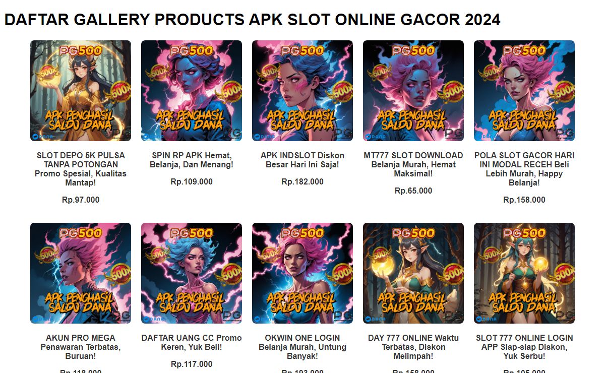 GALLERY APK SLOT ONLINE GACOR 2024