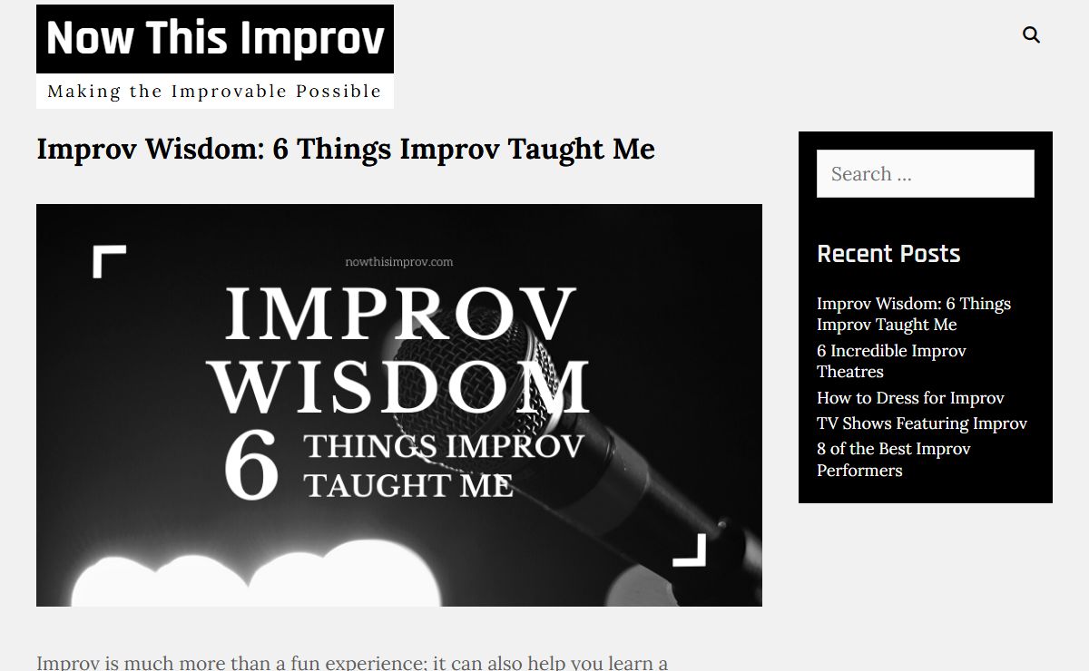 Now This Improv - Making the Improvable Possible