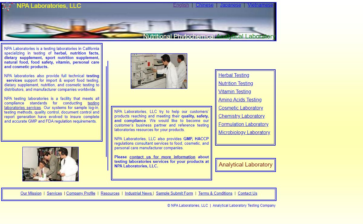 Analytical Laboratory | Testing Laboratories in California