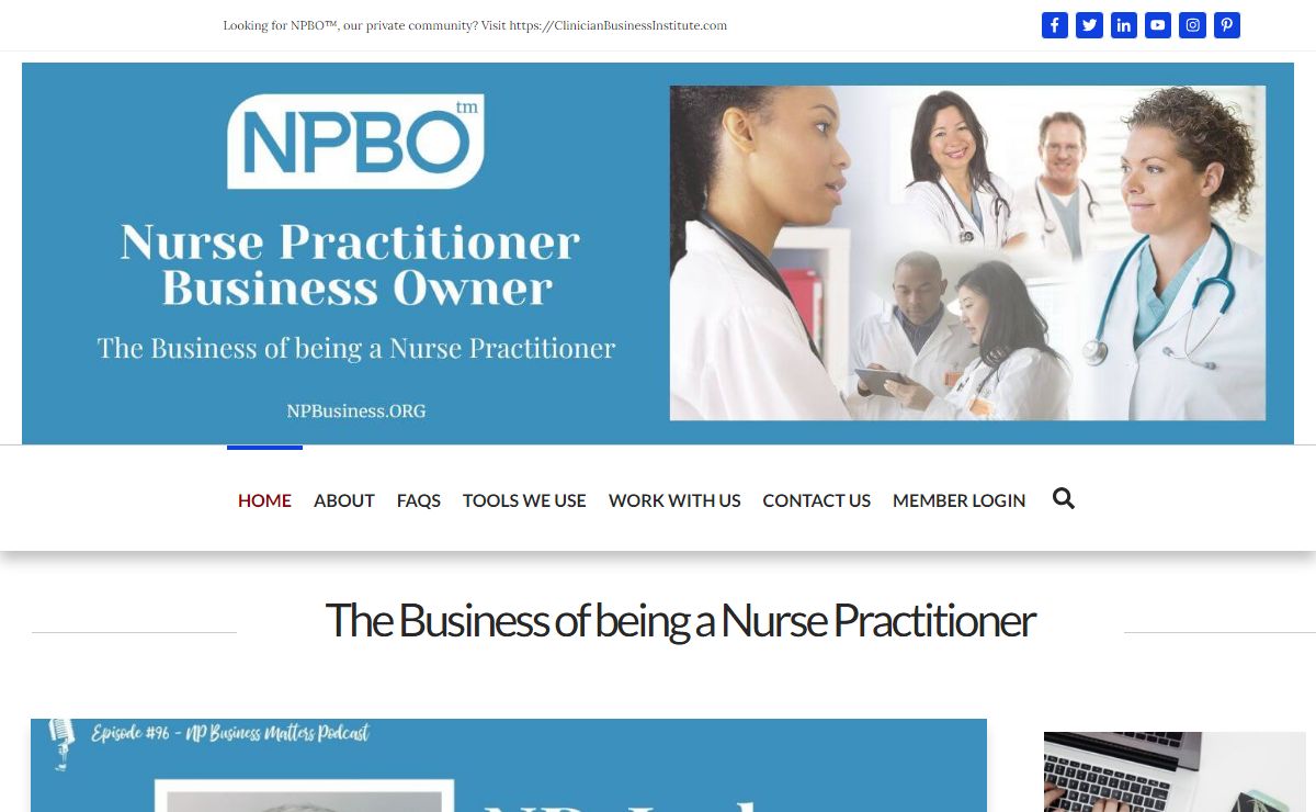 Nurse Practitioners in Business - The Business of Being a Nurse Practitioner