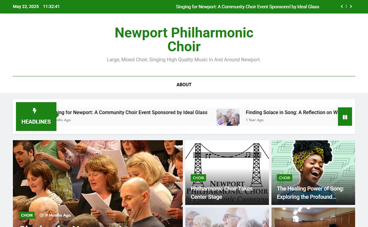 Newport Philharmonic Choir – Large, mixed choir, singing high quality music in and around Newport.
