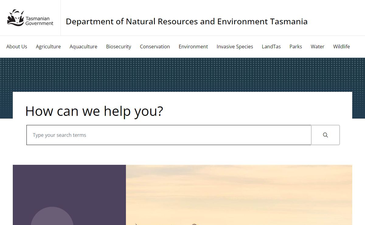 Department of Natural Resources and Environment | Department of Natural Resources and Environment Tasmania