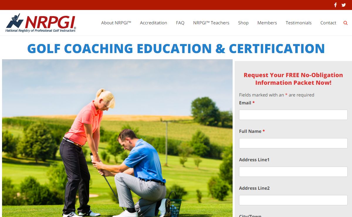 Golf Instructor Certification | Fast Home Study Method | $597