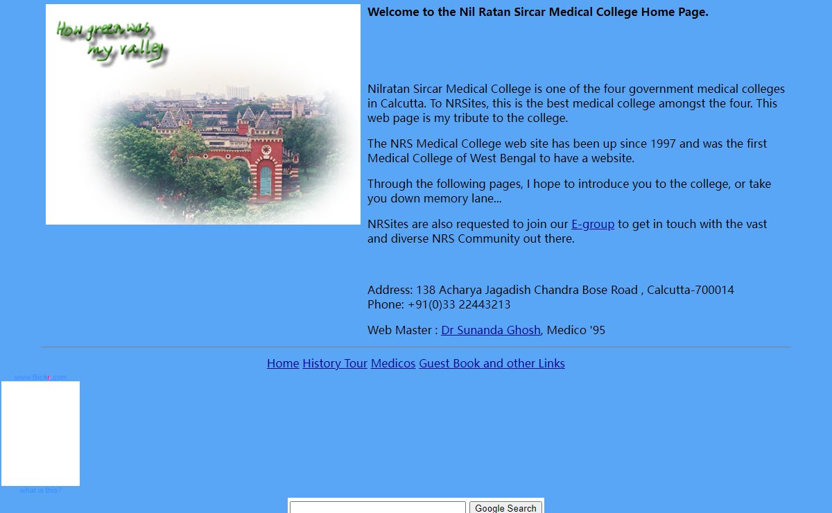 Nilratan Sircar Medical College,West Bengal, Unofficial Home Page.